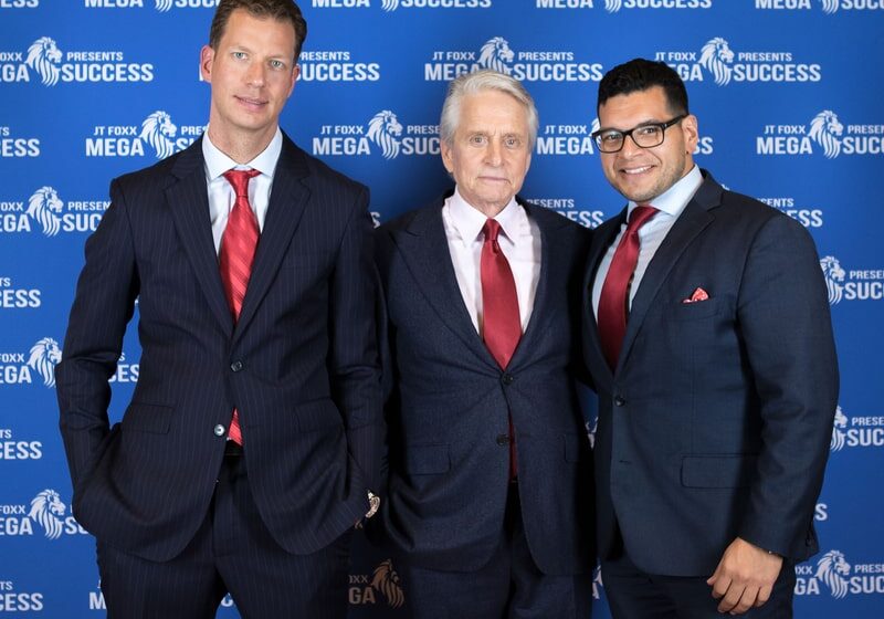 Oscar Chavez, Michael Douglas and JT Foxx